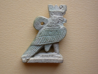 Amulet d'Horus de pasta vidrada